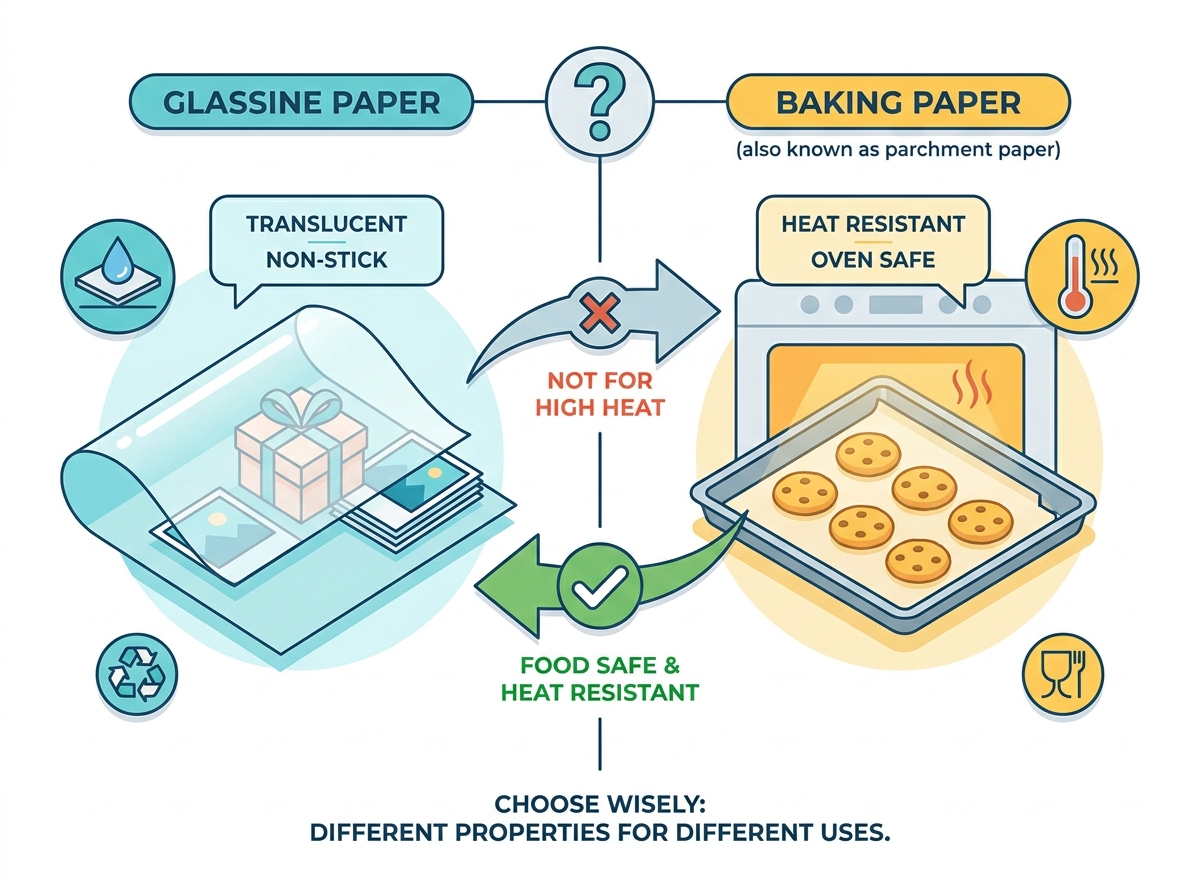 Translucent packaging paper rolls
